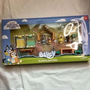 Bluey Playing Doctors Toy Set with Colorful Figures